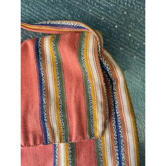 Vintage CORAL Striped Purse - Unique Batik Boho Bag - Picture 4 of 6